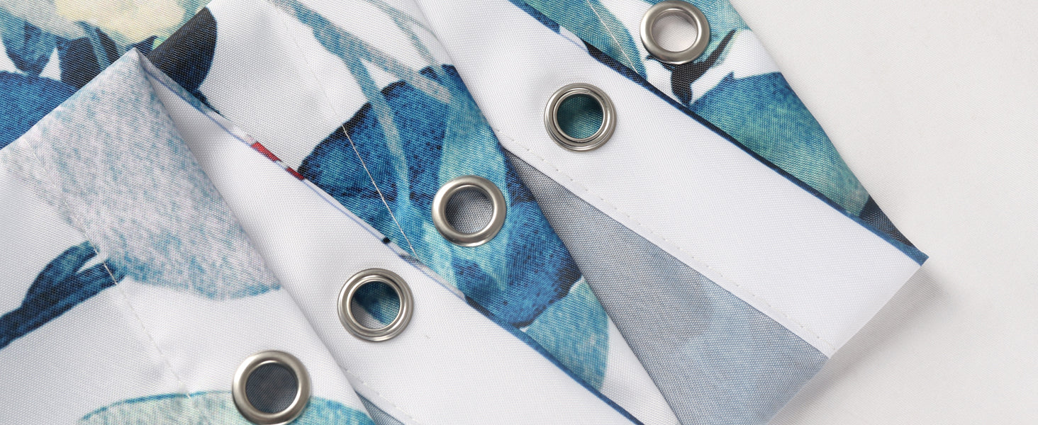 Shower Curtain Blue Eucalyptus Shower Curtains for Bathroom, Watercolor Leaf Shower Curtain Sets Waterproof Plant Shower Curtain Leaves Fabric Cloth Bathroom Curtains 72x72 inch with Hooks