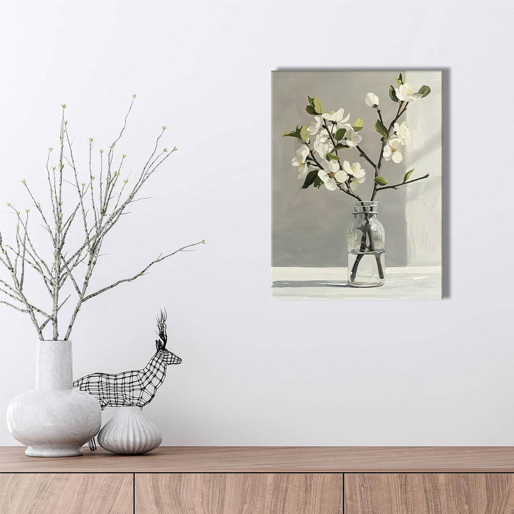 Floral Canvas Wall Art Bathroom Wall Art Pictures Wall Decor Home Decor Wall Decor for Bedroom Livingroom 12x16 Inches