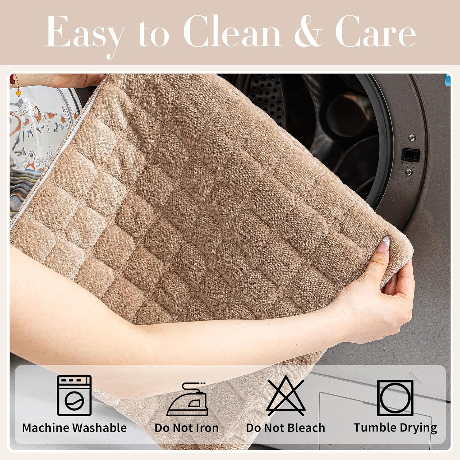 Couch Cover, Washable Sectional Sofa Cover, Anti Slip Sofa Slipcovers for 3 Cushion Couch Sofa L Shaped Recliner, Furniture Protector Covers for Pets Kids(Khaki, Only 1 PCS)